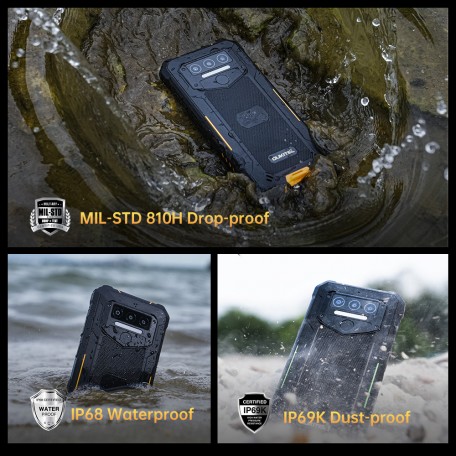 2023 New OUKITEL WP23 Pro Rugged Smartphone Android 13 NFC 8GB 128GB Mobile Phones 10600mAh 6.52" HD+13MP Rear Camera Cell phone