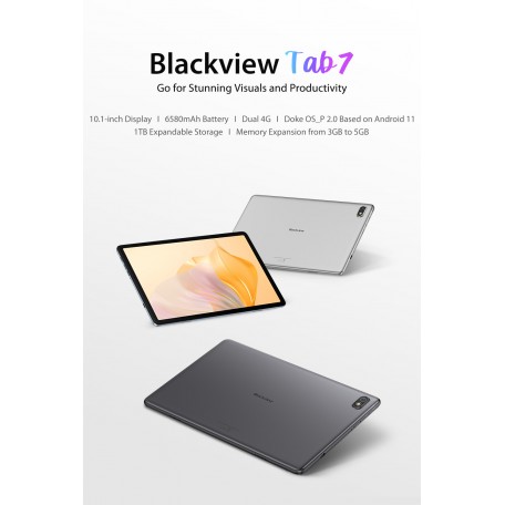Tablet 10.1" 3GB RAM 32GB ROM 6580mAh Android 12 Tablet PC for Educational business Blackview Tab 7