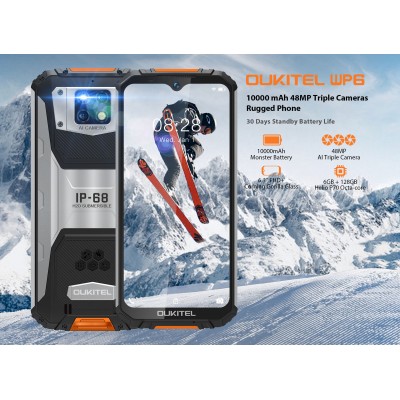 Oukitel Wp6 Waterproof 6.3 Inch 10000mah 48mp 6gb ..